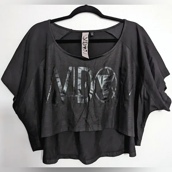 Widow Hi Low Crop Top - Picture 1 of 4